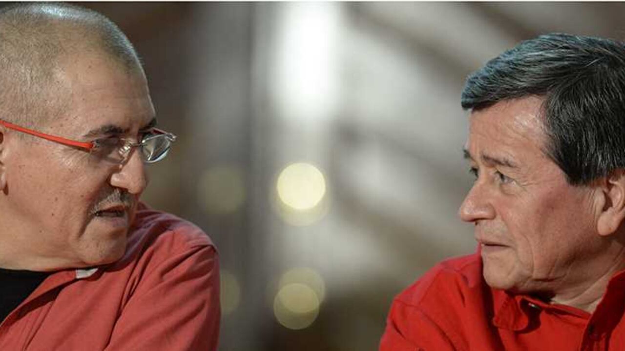 Voceros del ELN: Antonio García y Pablo Beltrán.