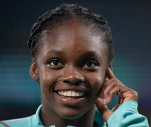 SYDNEY, AUSTRALIA - JULY 30: A smiling Linda Caicedo of Colombia during the FIFA Women's World Cup Australia & New Zealand 2023 Group H match between Germany and Colombia at Sydney Football Stadium on July 30, 2023 in Sydney, Australia. (Photo by Joe Prior/Visionhaus via Getty Images)