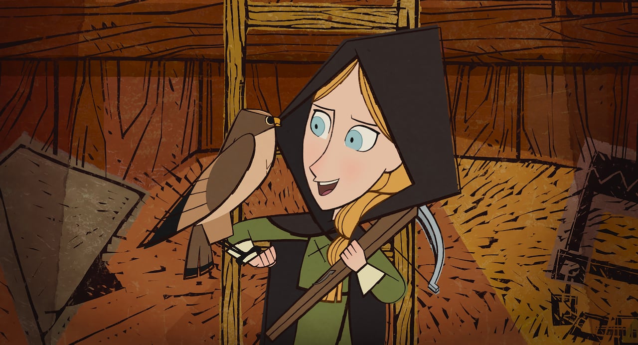 Robyn y su adorado acompañante Merlyn,.