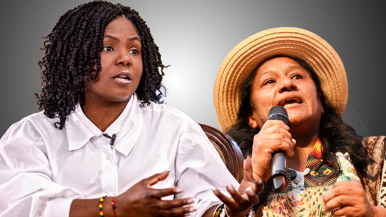 La vicepresidenta Francia Márquez y Aida Quilcué, quien aspira a sucederla.