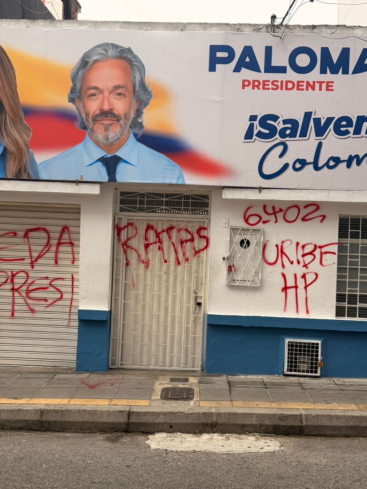 Denuncian la vandalización de la sede política ubicada en el barrio Antonio Santos de Bucaramanga.