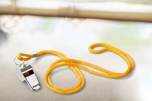 Coach Gym Whistle Isolated on light Background