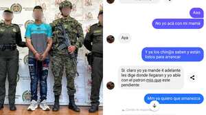 Alias Camilo y los chats que sostendría con víctimas de reclutamiento forzado.