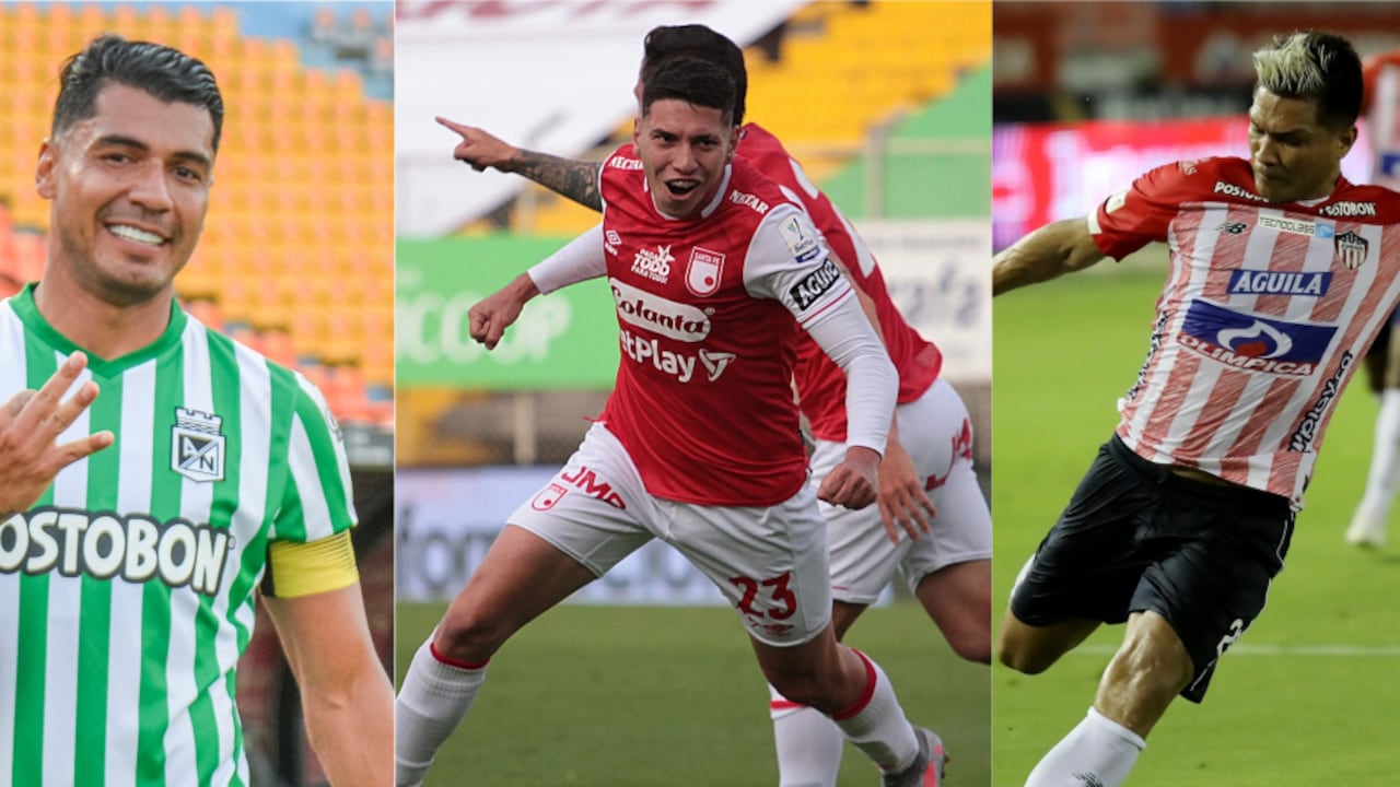 Atlético Nacional, Santa Fe y Junior. Foto: Prensa Dimayor