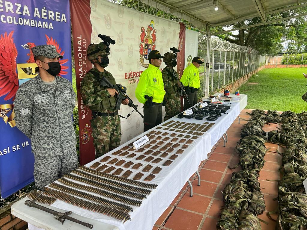 Dos combatientes muertos y abundante material de guerra incautado a las disidencias de las Farc en Tame, Arauca.