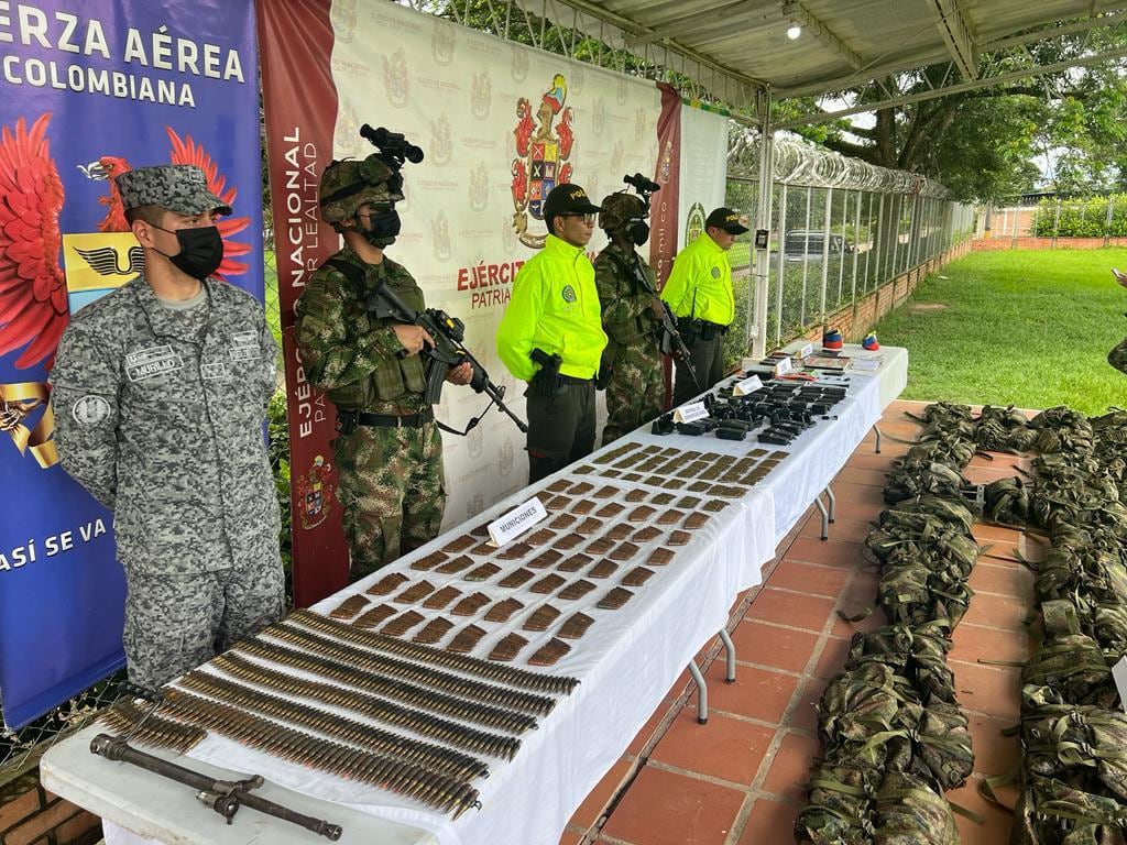 Dos combatientes muertos y abundante material de guerra incautado a las disidencias de las Farc en Tame, Arauca.