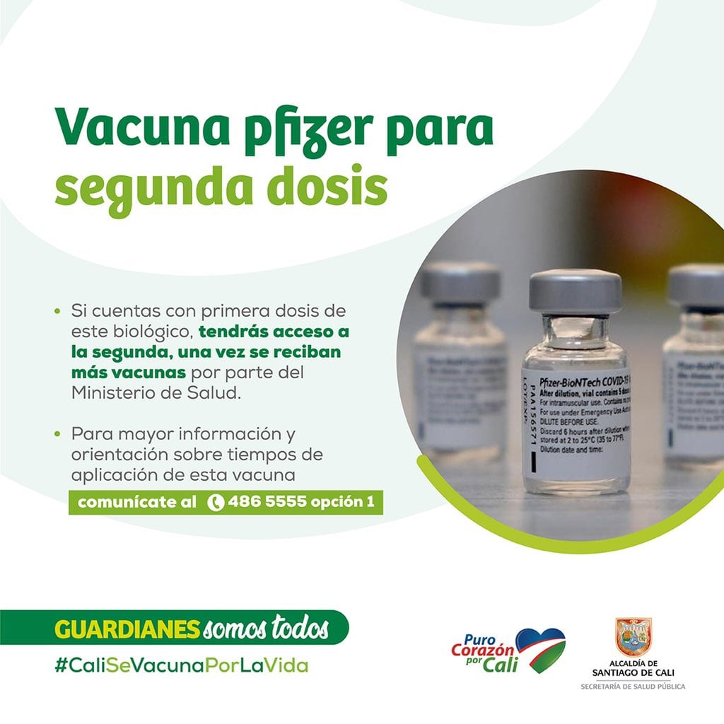 Llegan nuevas dosis de Pfizer a Cali