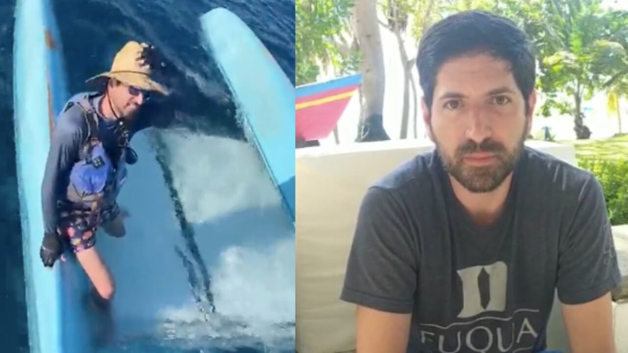 Daniel Restrepo, el hombre rescatado en el mar.
