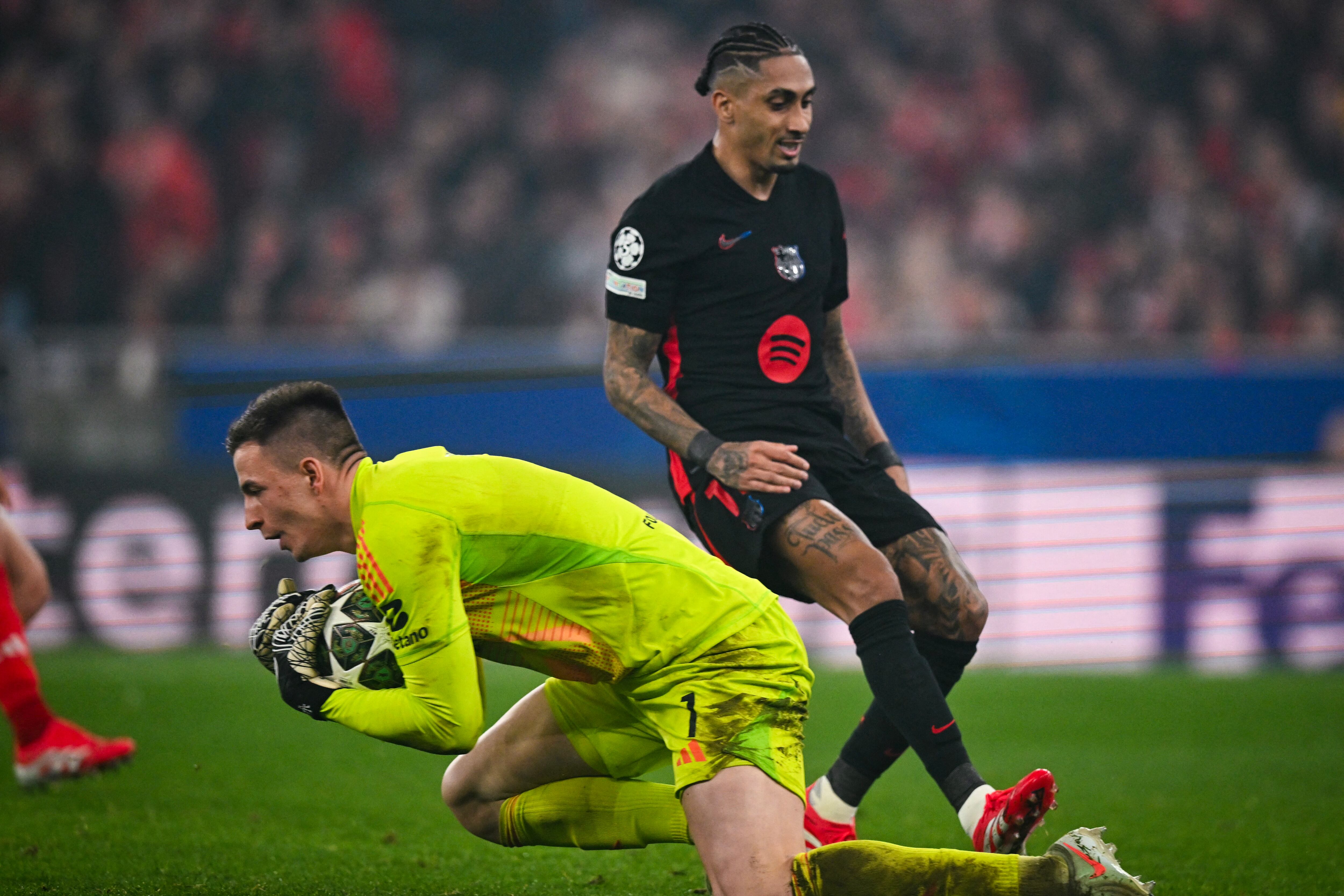 Raphina del Barcelona marcó el gol ante Benfica