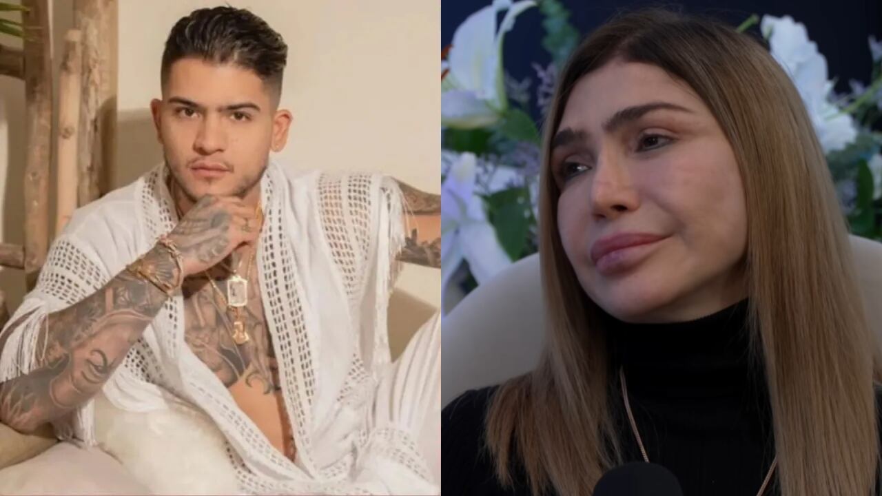 B King, cantante asesinado en México, y su mamá Adriana Salazar.