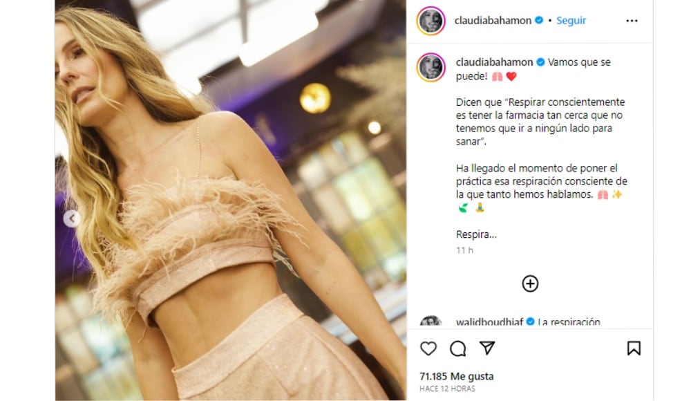 La presentadora envió un sentido mensaje sobre su recuperación.