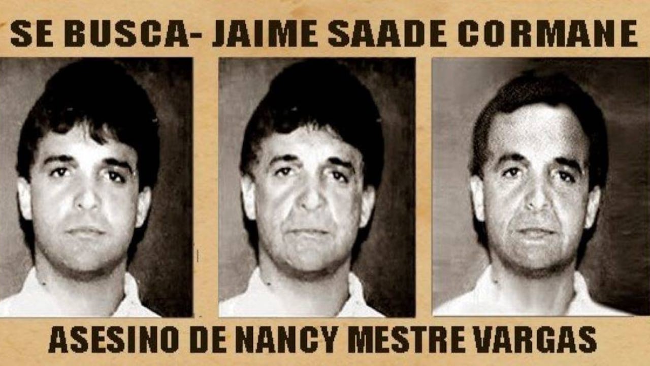 Proyección del rostro del asesino hecha por la familia de la víctima.