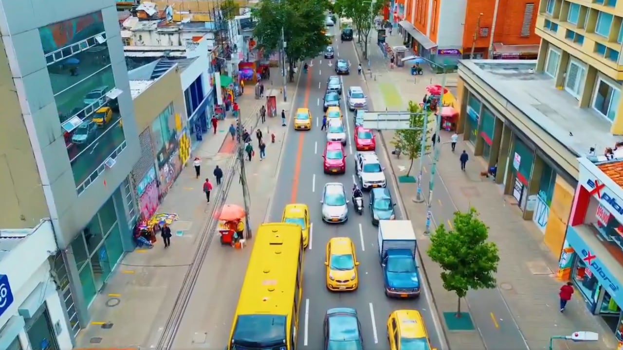 Carril preferencial en la carrera 13.