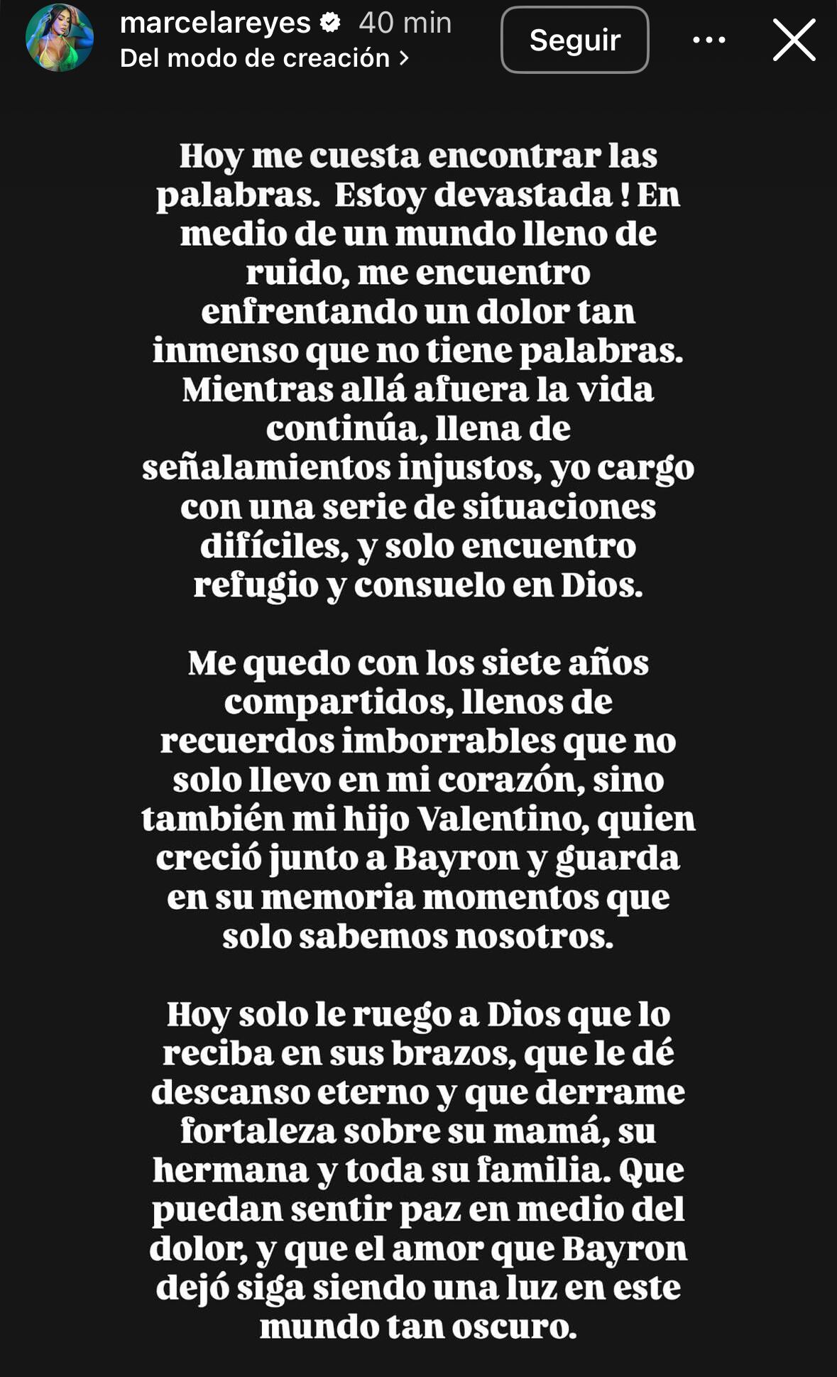 Marcela Reyes se pronunció por la muerte de B King.