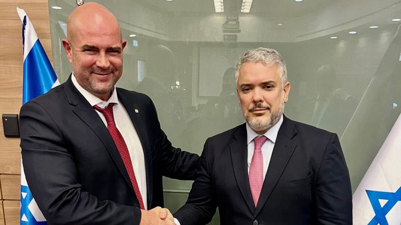 Iván Duque y Amir Ohana, presidente del Congreso de Israel.