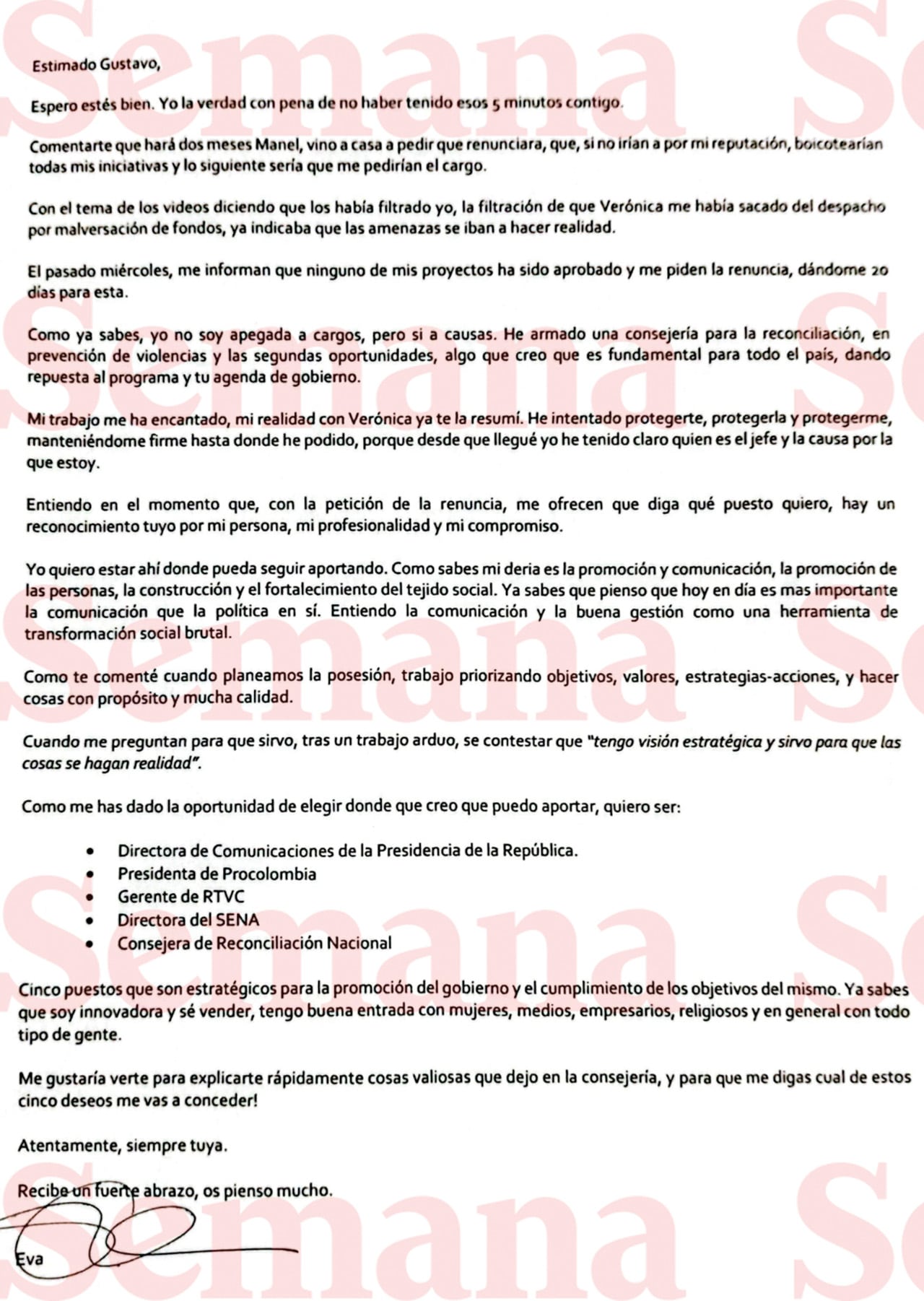 Documentos Eva Ferrer.