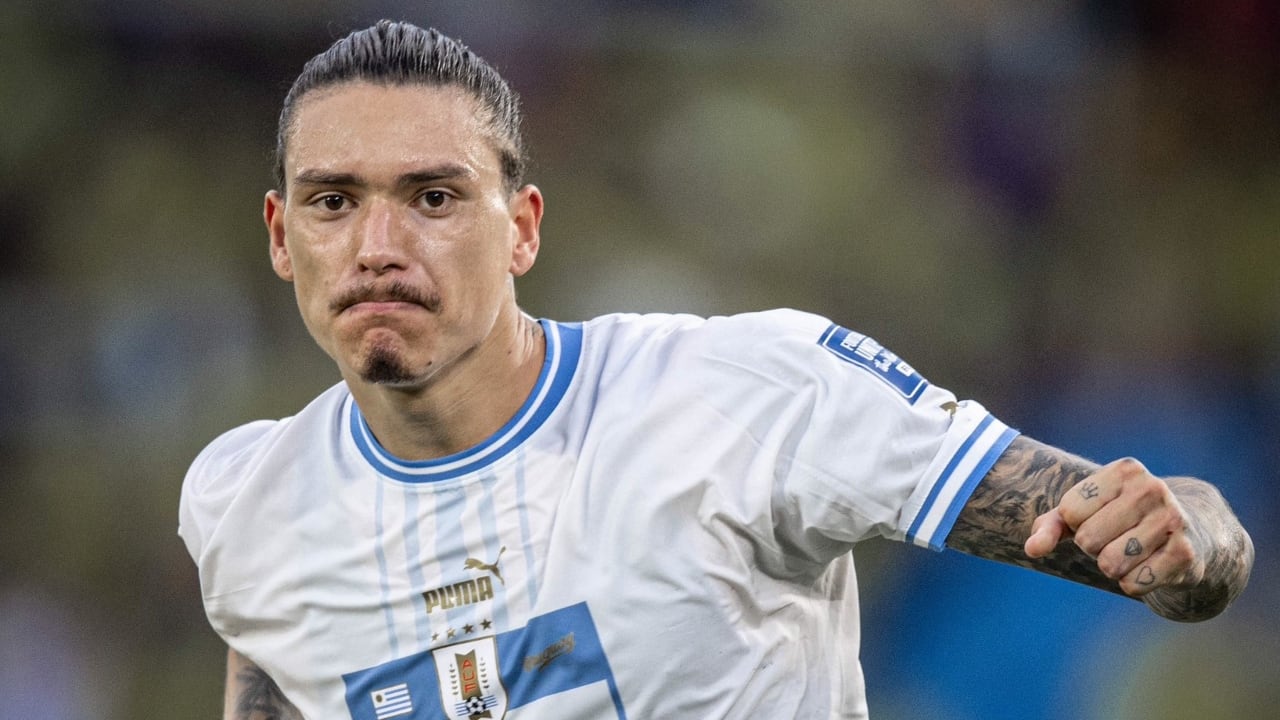 Darwin Núñez le dio la igualdad final a Uruguay en el partido ante Colombia