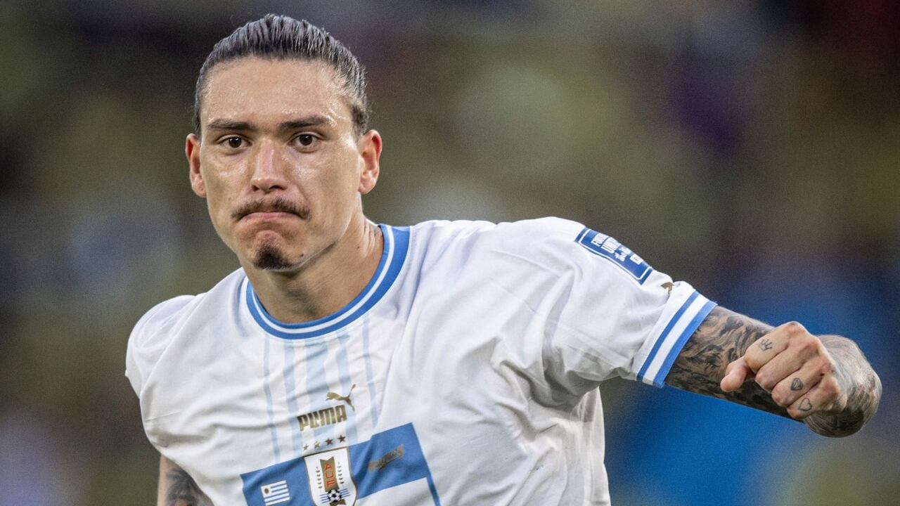 Darwin Núñez le dio la igualdad final a Uruguay en el partido ante Colombia