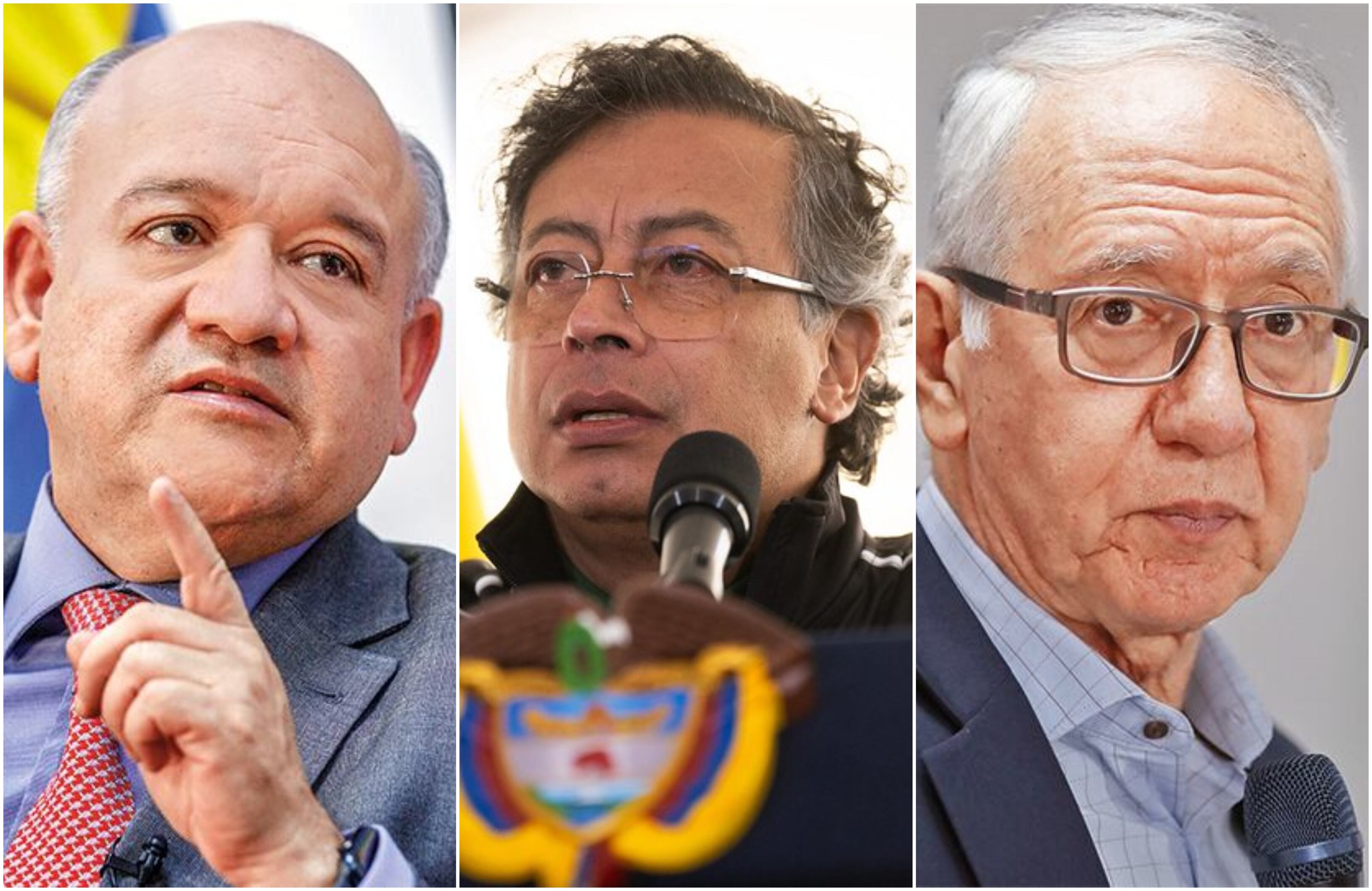 Magistrado José Fernando Reyes, Gustavo Petro y Guillermo Jaramillo