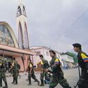 San Vicente del Caguan. Vigilancia guerrillera
Foto:Le—n Dario Pelaez. Feb 01