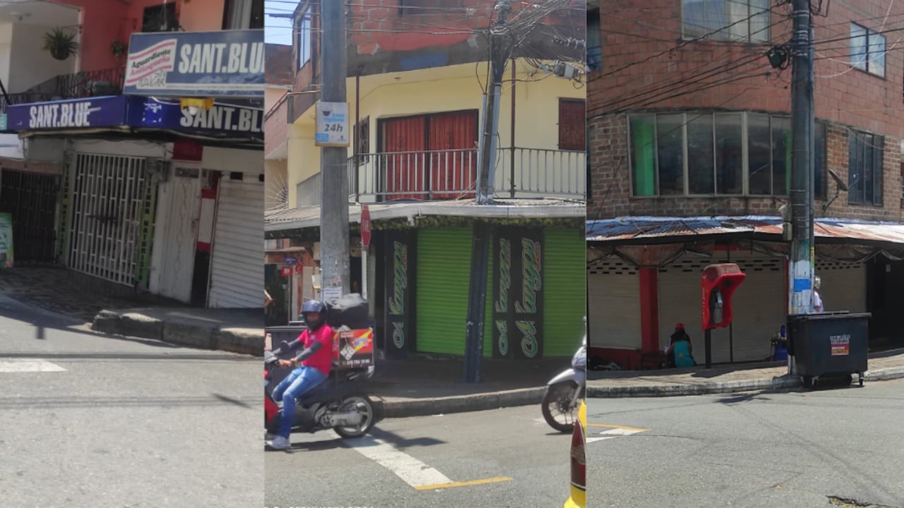 Comercios cierran puertas en Medellín por supuestas intimidaciones de grupos ilegales.