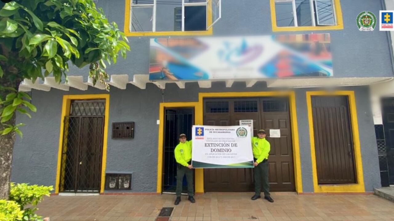 Uno de los predios ocupados por las autoridades.