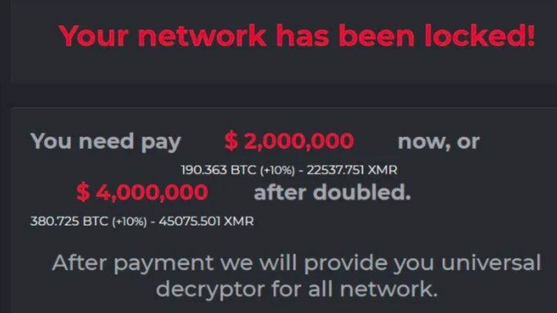 Dark Side ha realizado otros ataques con anterioridad y ha pedido sumas millonarias.