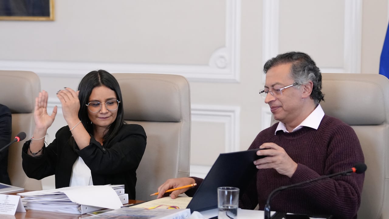 Angie Rodríguez y el presidente Gustavo Petro.