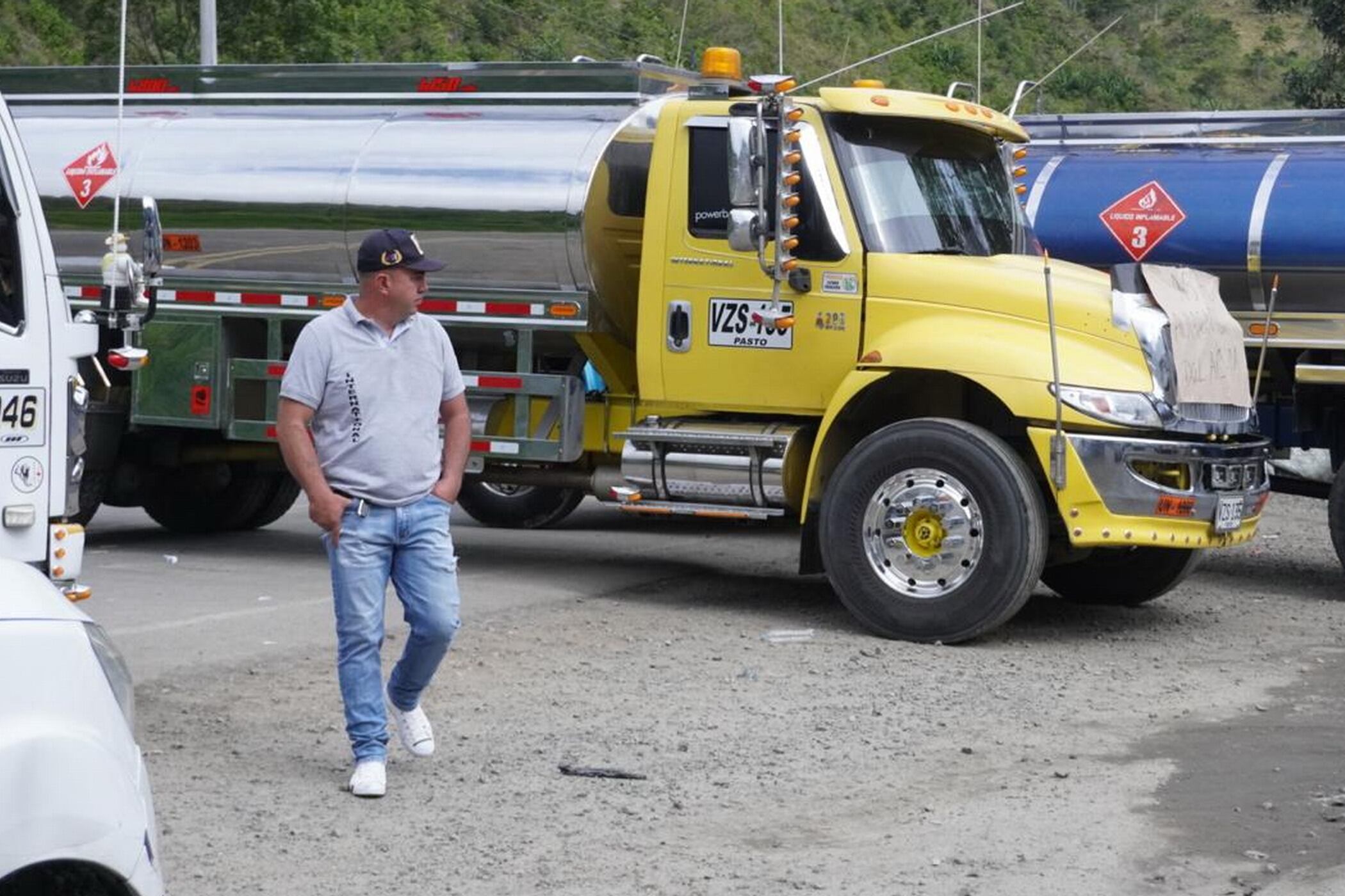 Paro y bloqueo de camioneros en Ipiales Nariño
