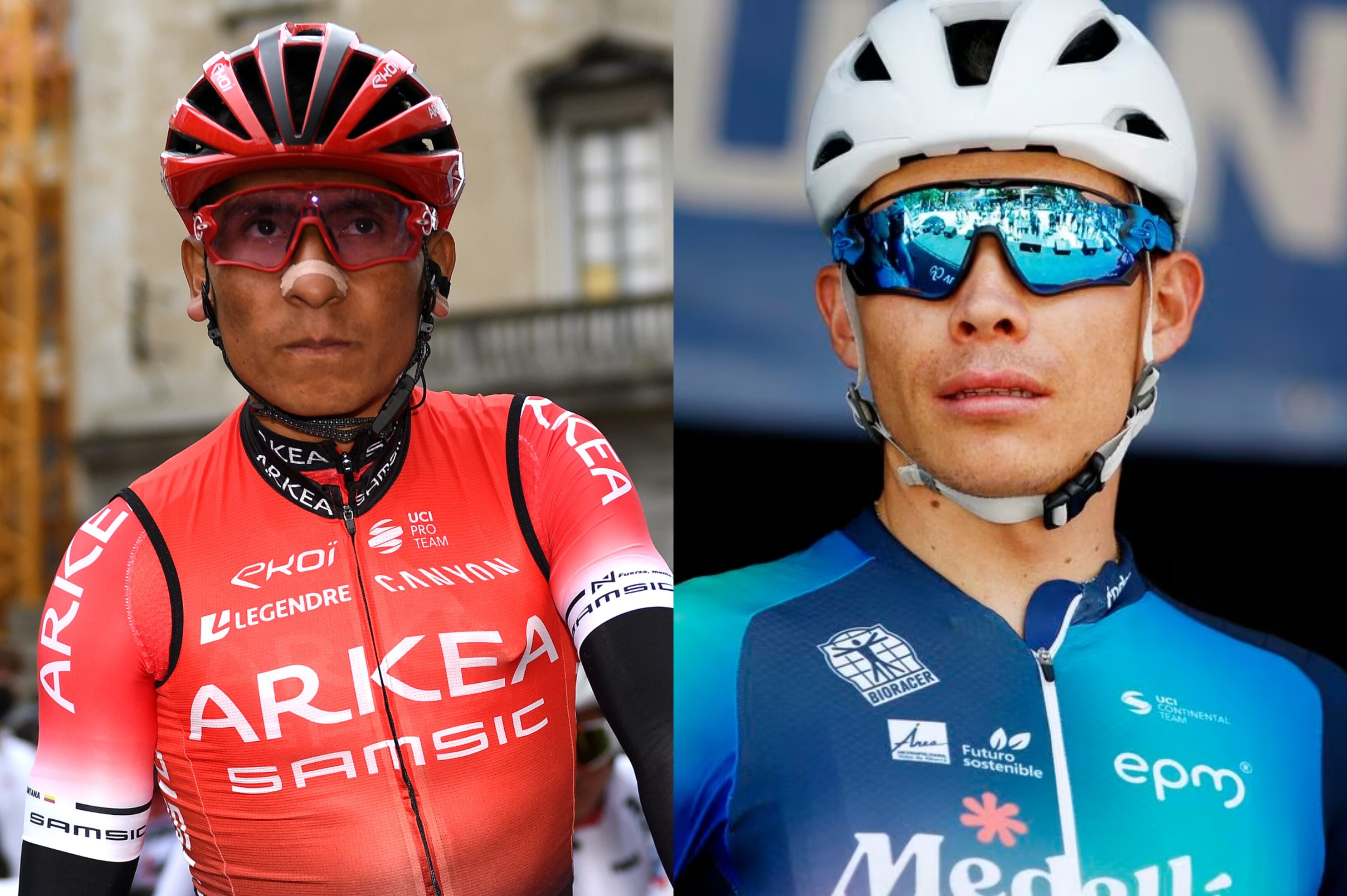 Nairo Quintana y 'Supermán' López.