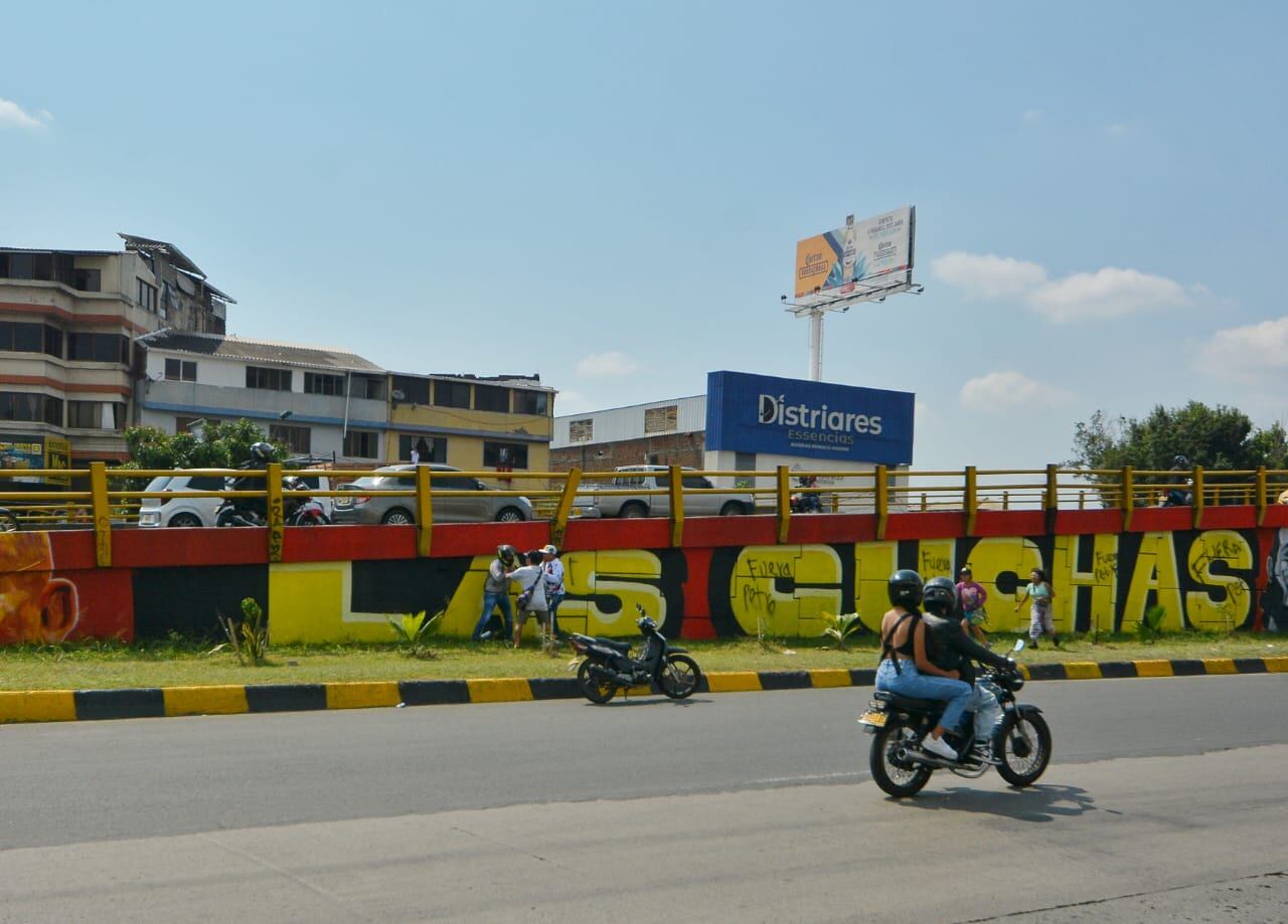 El 19 de enero, colectivos pintaron un Grafiti en el puente La Luna, "Las cuchas tenían razón" Jorge Orozco/ El País