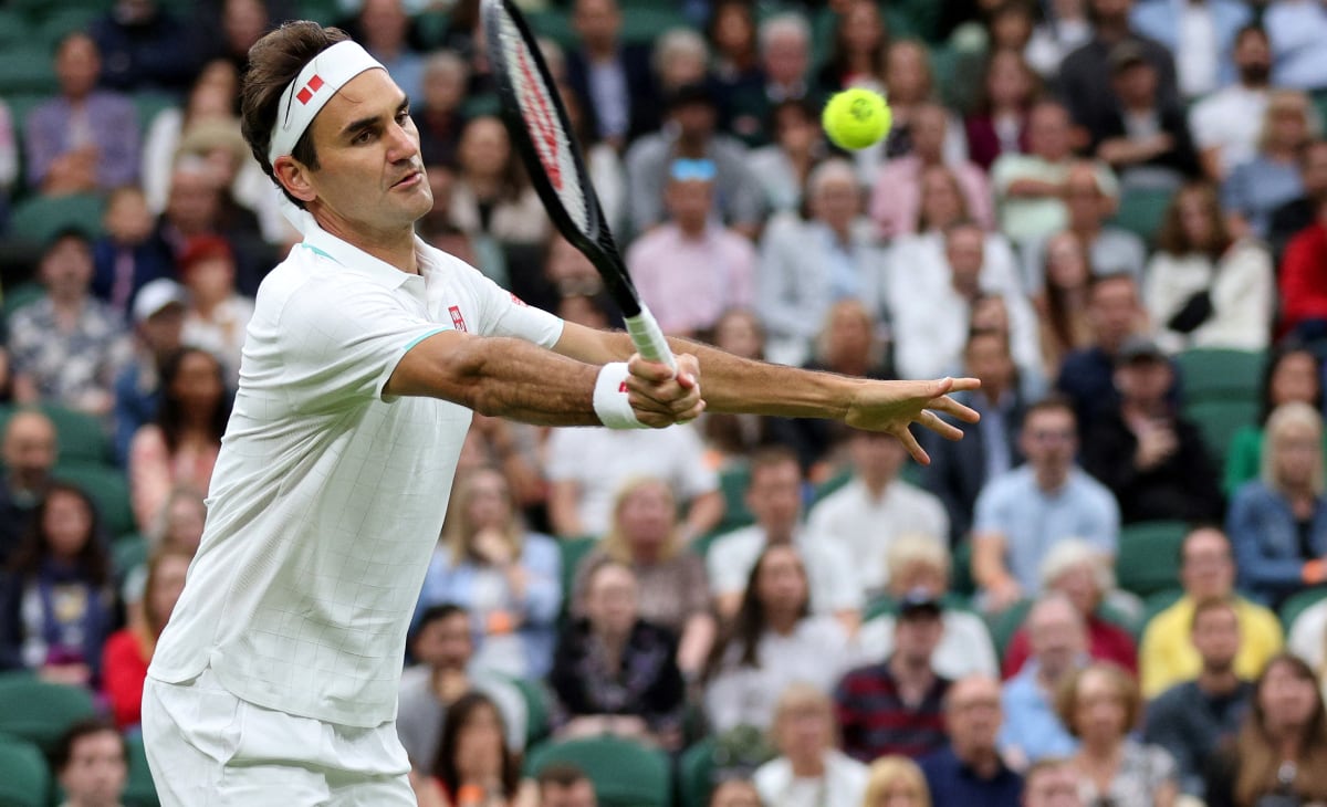 Roger Federer en la primera ronda del torneo