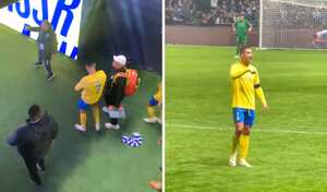 Cristiano Ronaldo se pasó por los genitales la camiseta del equipo rival