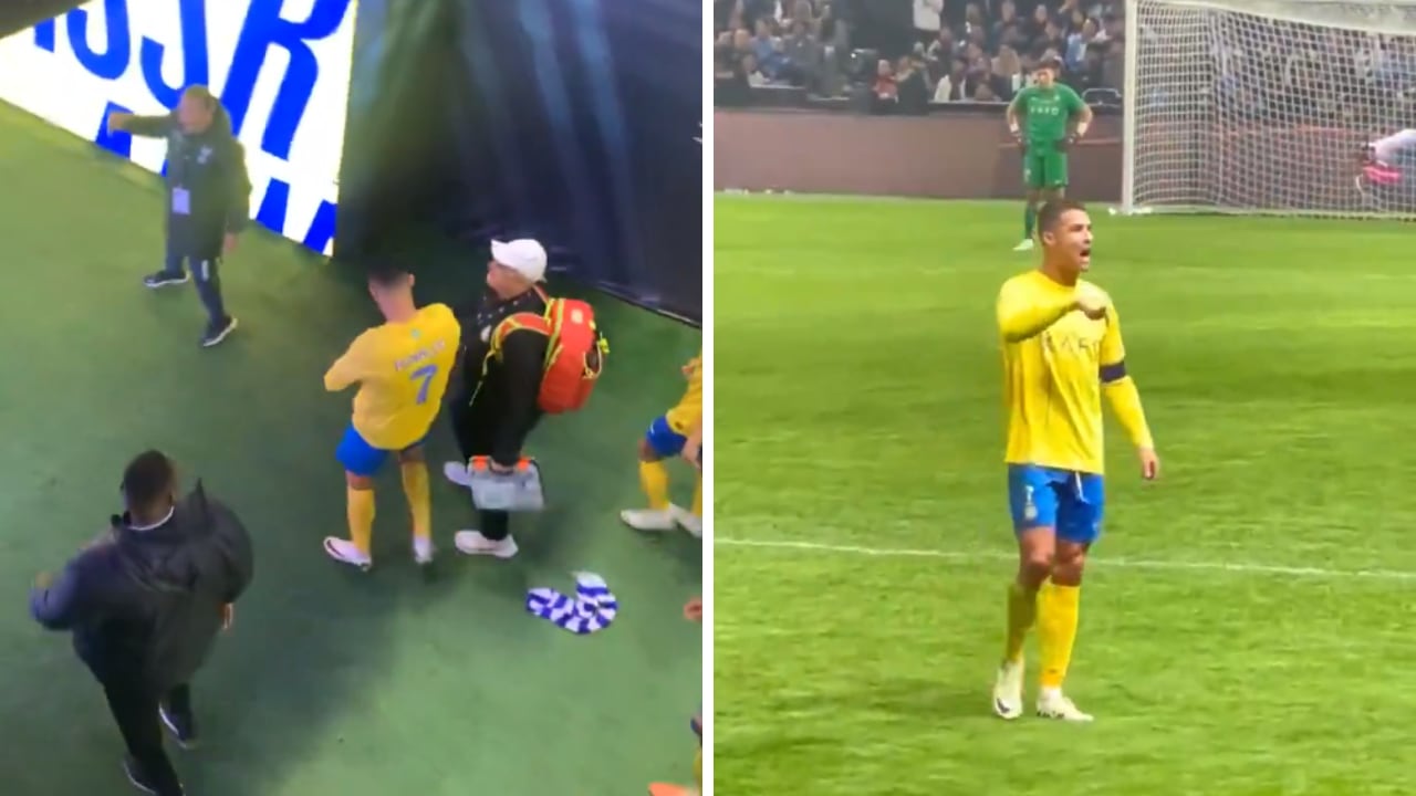 Cristiano Ronaldo se pasó por los genitales la camiseta del equipo rival