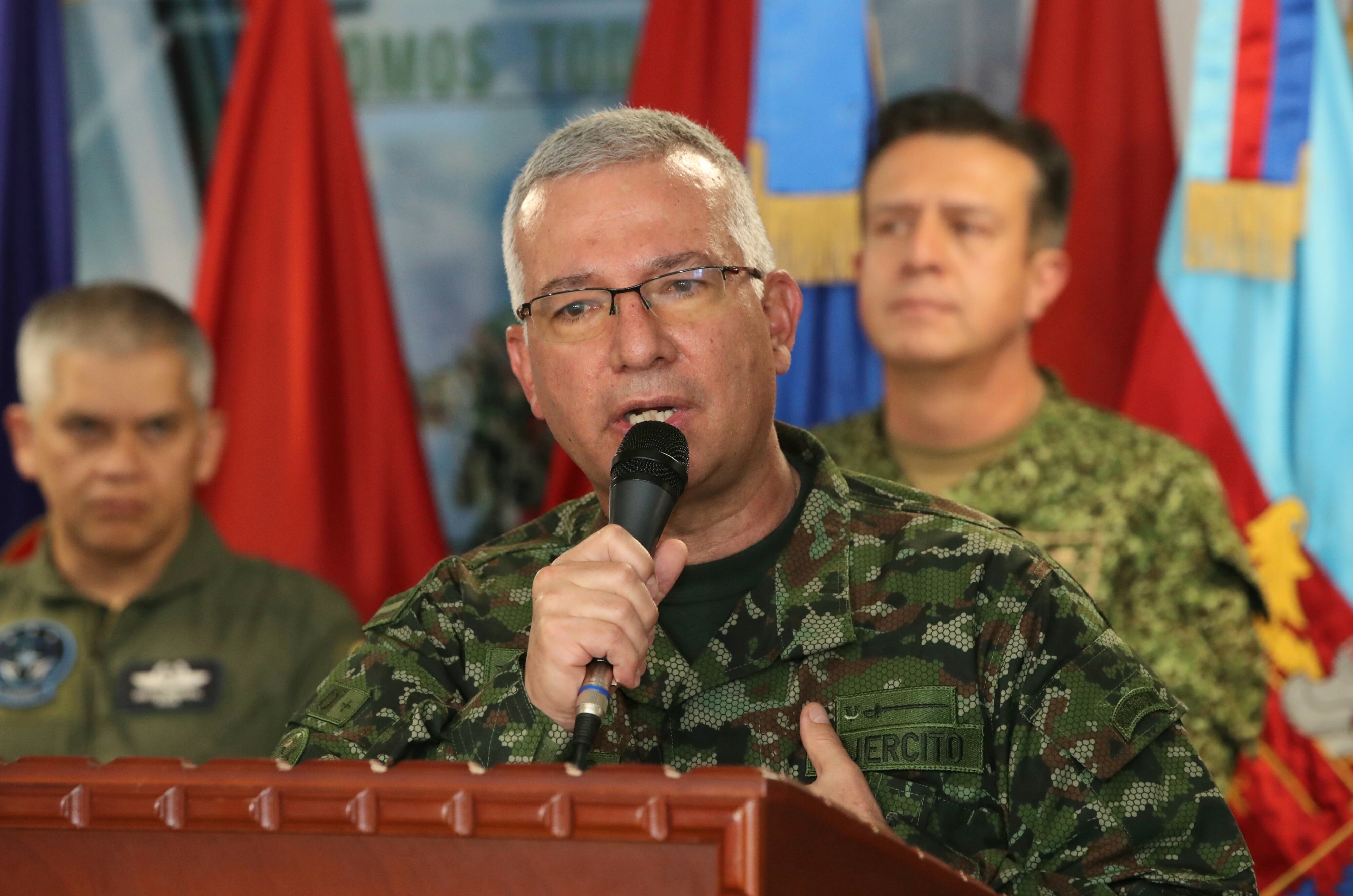 Rueda de prensa Comandante General de las Fuerzas Militares y la cúpula militar
