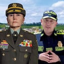 Brigadier general Sandra Liliana Rodríguez y el brigadier general Miguel Camelo.