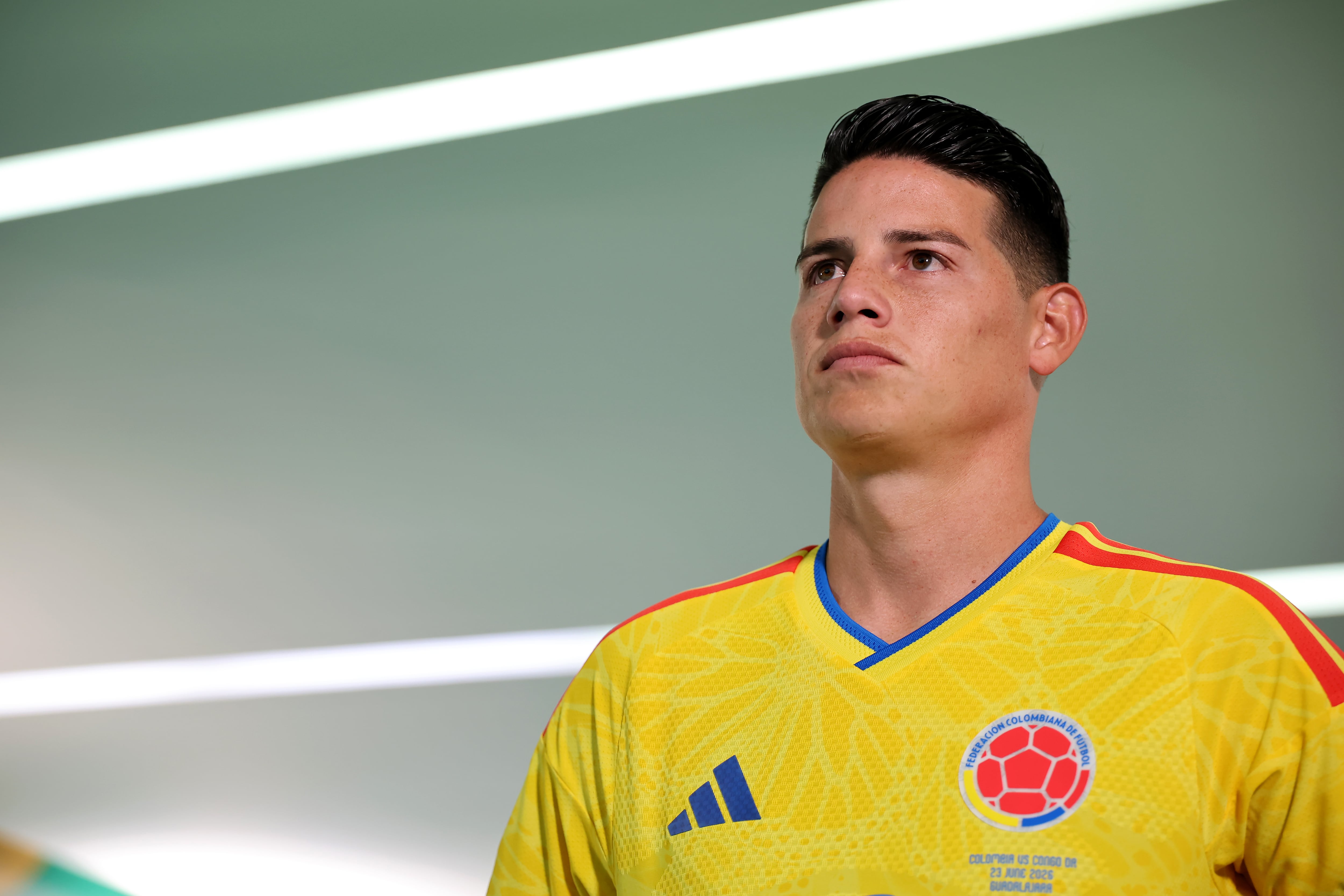 James Rodríguez en medio de la disputa del Mundial 2026