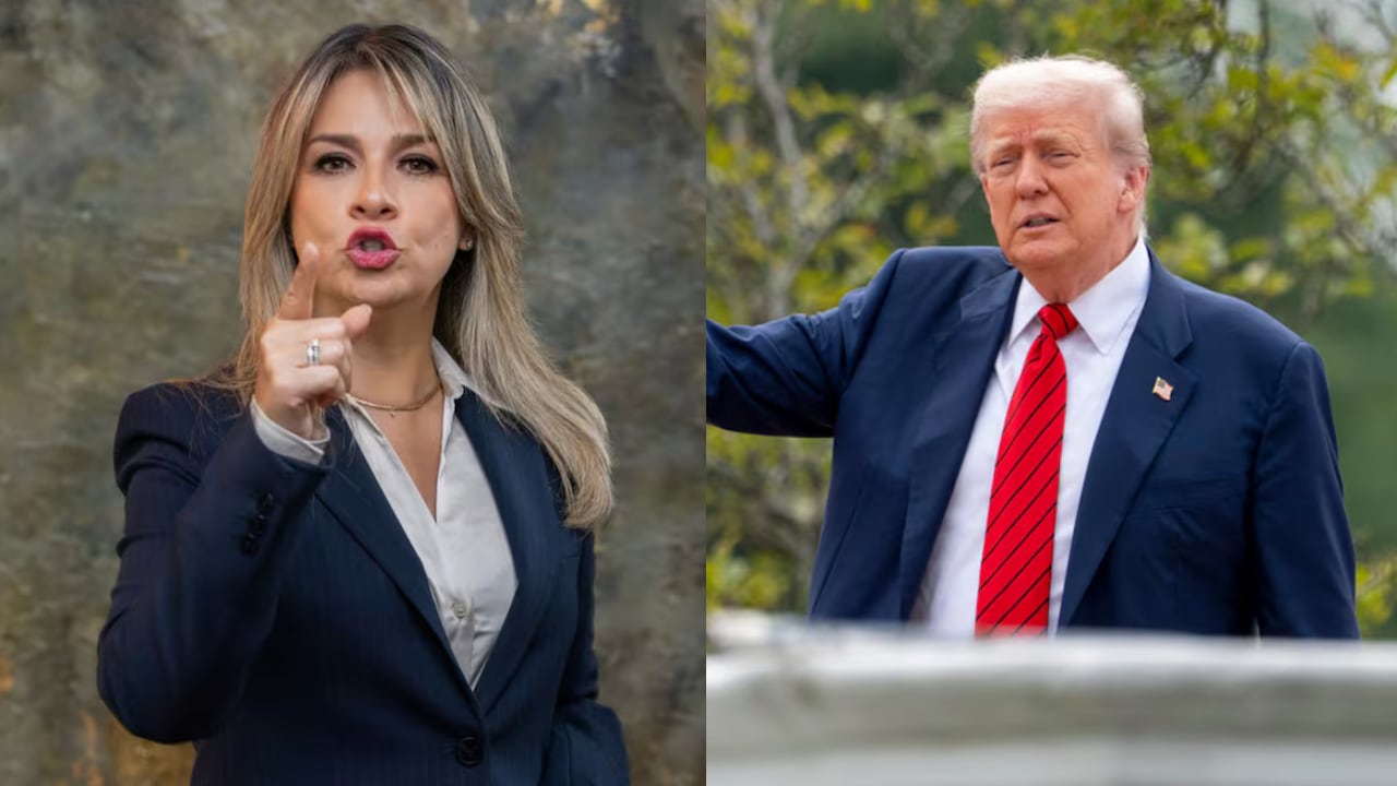 Vicky Dávila, precandidata presidencial y Donald Trump, presidente de Estados Unidos.