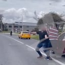 Los conductores se enfrentaron a golpes en caso de intolerancia por choque leve.
