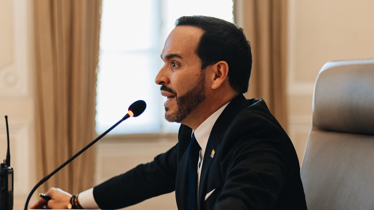 El presidente Abelardo De La Espriella durante un consejo de ministros.