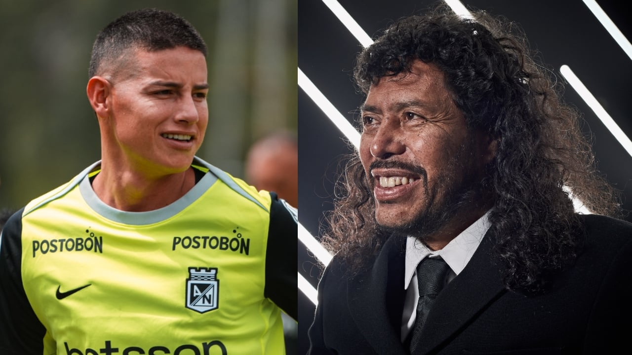 James Rodríguez y René Higuita.
