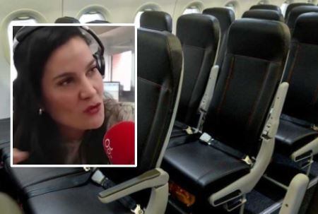 Vanessa de la Torre se quejó de las sillas de Avianca