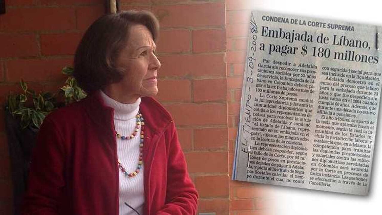 Adelaida García de Borrisow trabajó más de 23 años como asistente y traductora de los embajadores de Líbano.