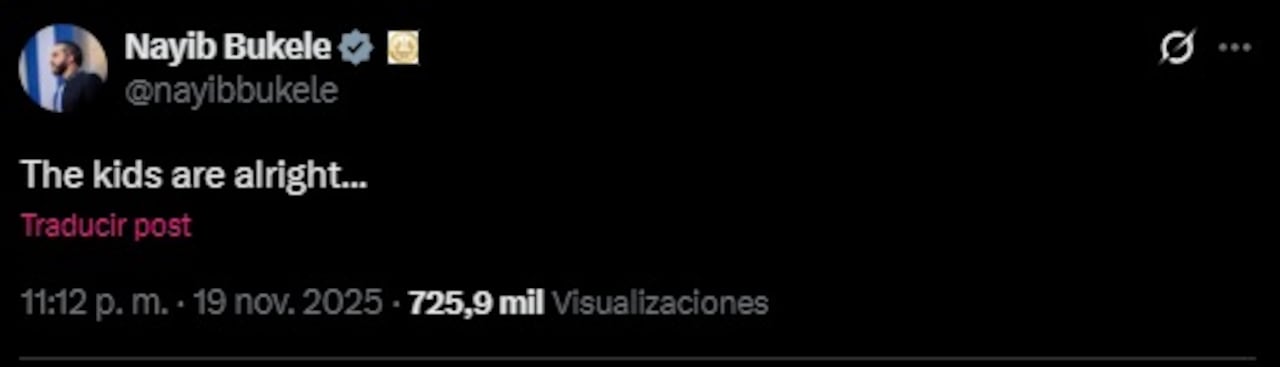 Pantallazo X: @nayibbukele