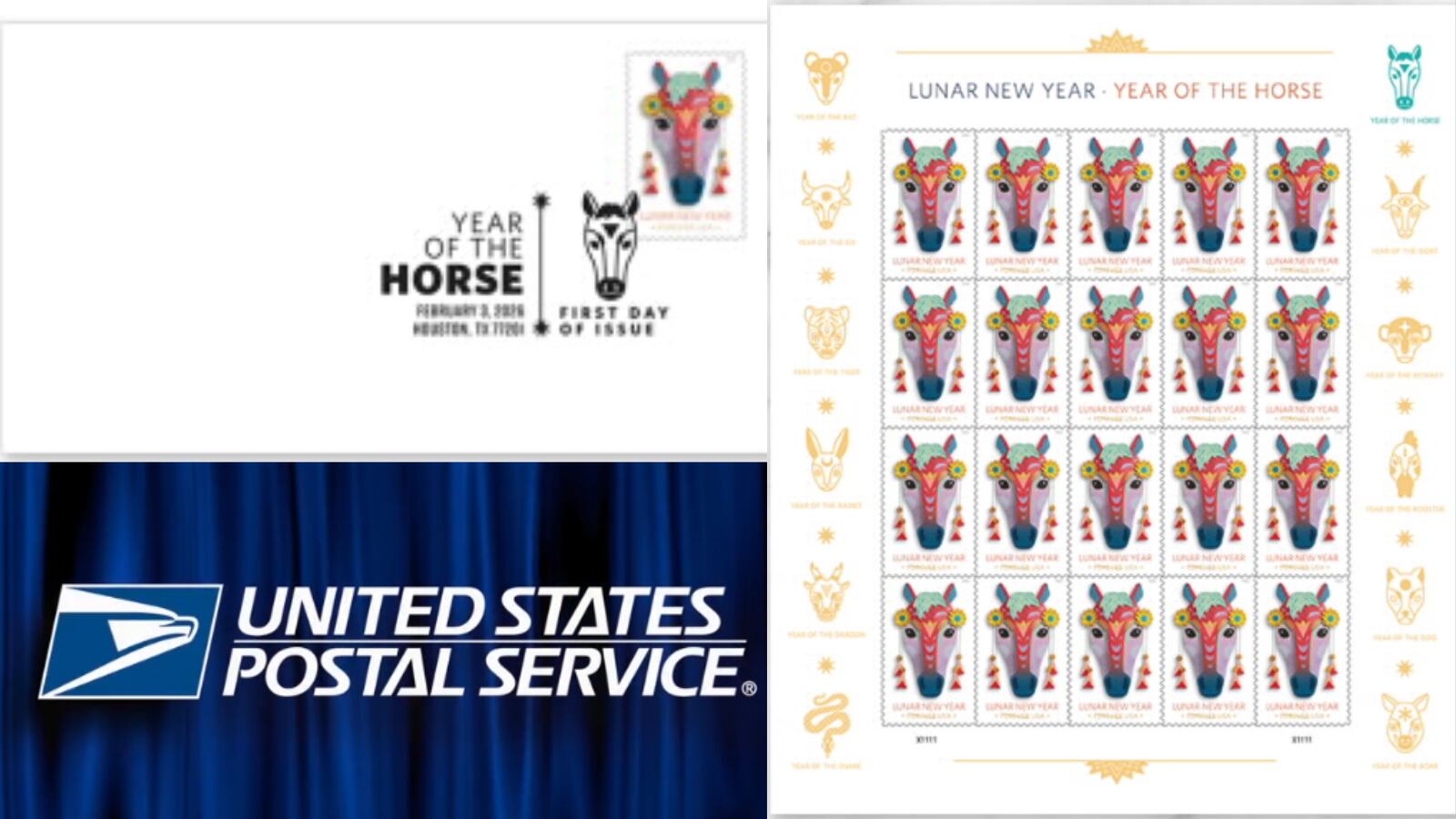 El nuevo sello Forever del USPS, inspirado en el Año del Caballo, rinde homenaje al Año Nuevo Chino y a las tradiciones culturales del calendario lunar.