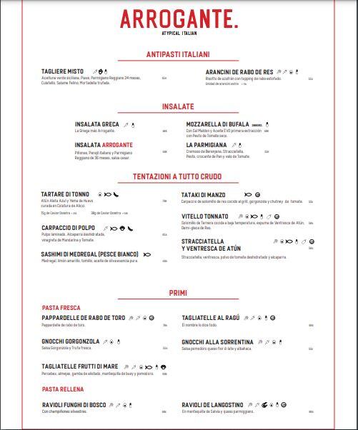 Los precios de los platos en 'Arrogante' oscilan entre los 40.000 y los 120.000 pesos