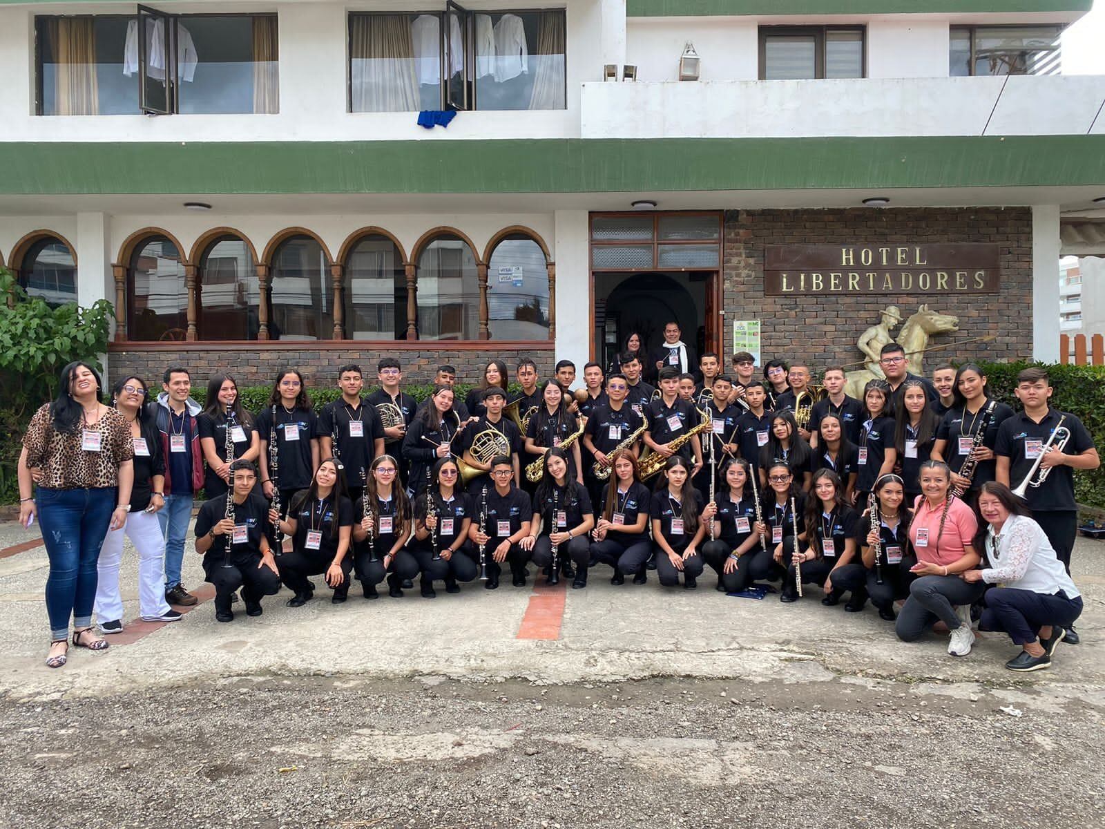 Banda sinfónica de la institución educativa Gerardo Arias Ramírez en el municipio de Villa María, Caldas.