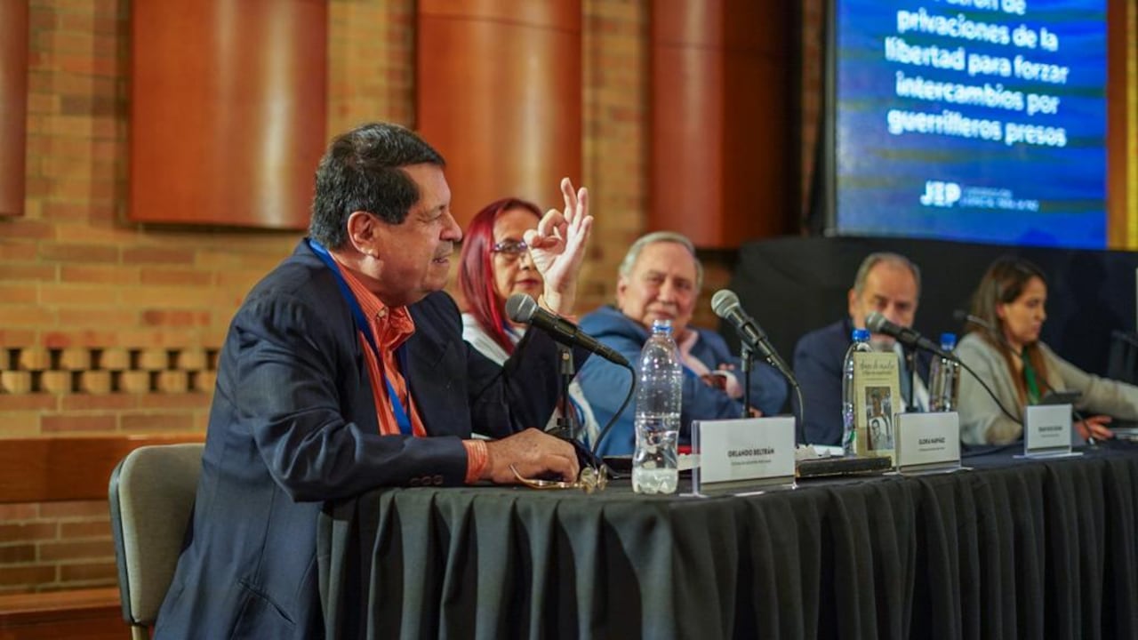 El excongresista Orlando Beltrán ante la JEP.