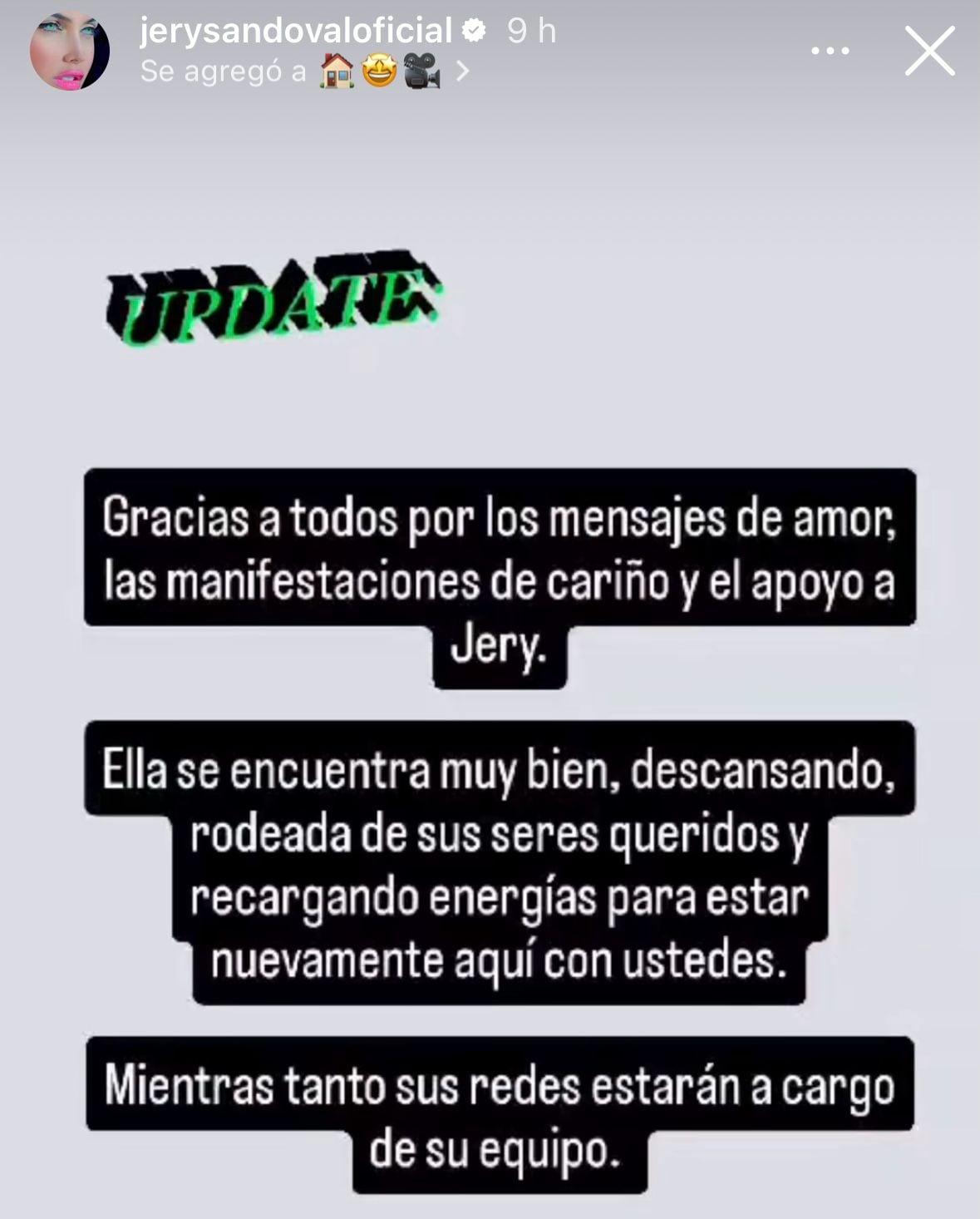 El equipo de comunicaciones de la actriz se pronunció por medio de su cuenta de Instagram.