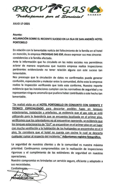 El comunicado de Provigas S.A.
